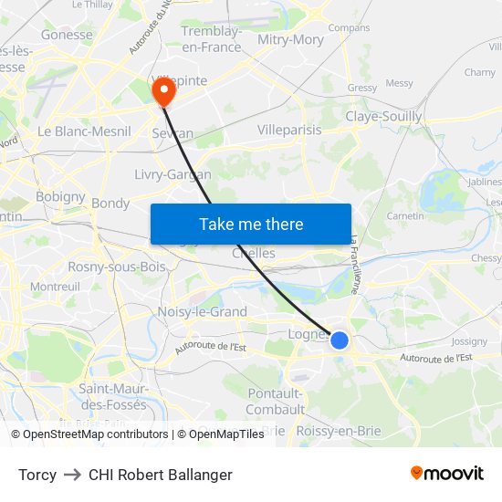 Torcy to CHI Robert Ballanger map