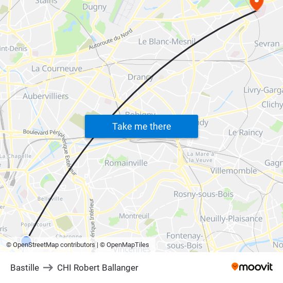 Bastille to CHI Robert Ballanger map