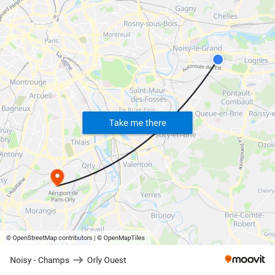 Noisy - Champs to Orly Ouest map
