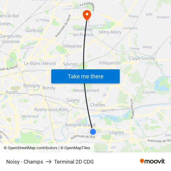 Noisy - Champs to Terminal 2D CDG map