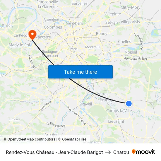 Rendez-Vous Château - Jean-Claude Barigot to Chatou map