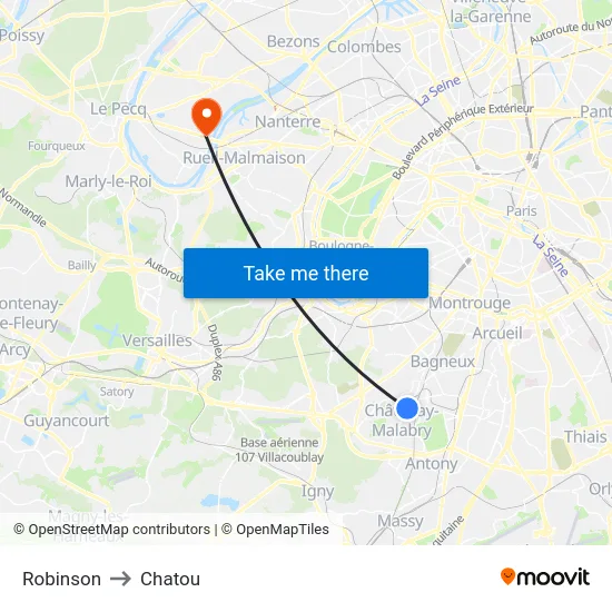 Robinson to Chatou map