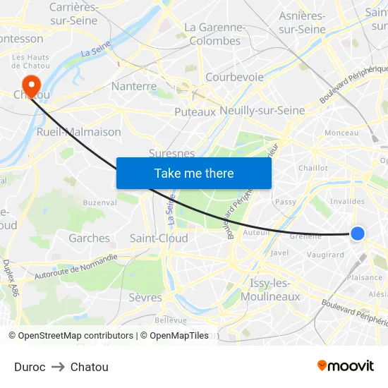 Duroc to Chatou map
