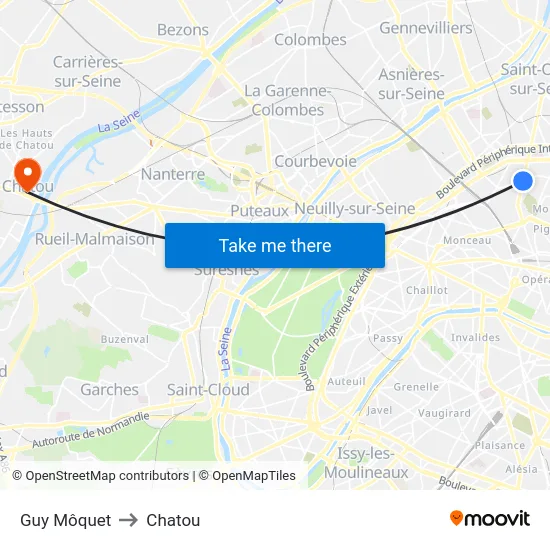 Guy Môquet to Chatou map