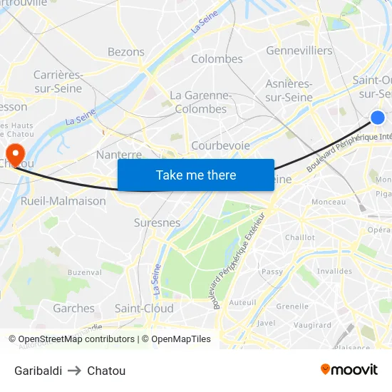 Garibaldi to Chatou map