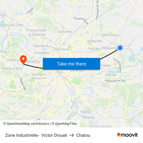 Zone Industrielle - Victor Drouet to Chatou map