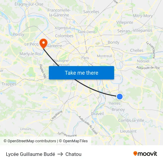 Lycée Guillaume Budé to Chatou map