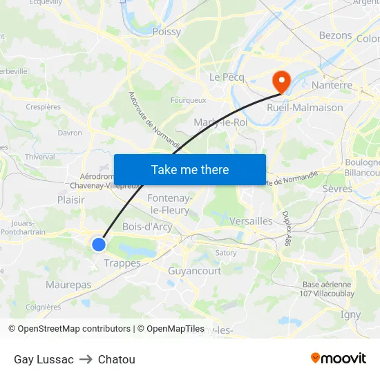 Gay Lussac to Chatou map