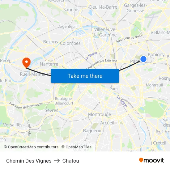 Chemin Des Vignes to Chatou map