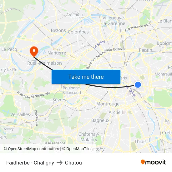 Faidherbe - Chaligny to Chatou map