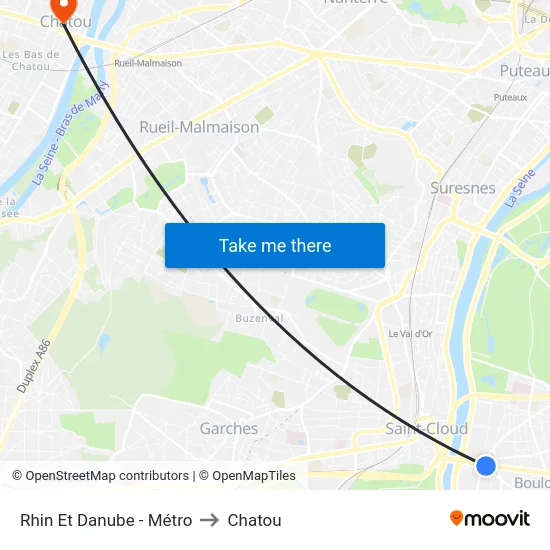 Rhin Et Danube - Métro to Chatou map
