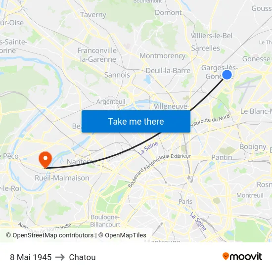8 Mai 1945 to Chatou map