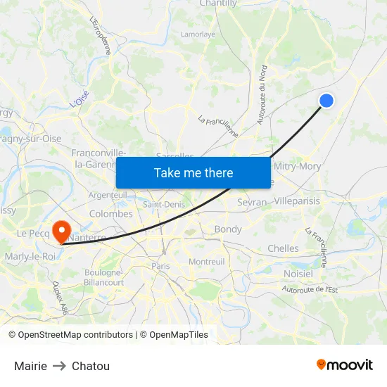 Mairie to Chatou map