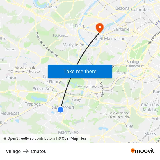 Village to Chatou map