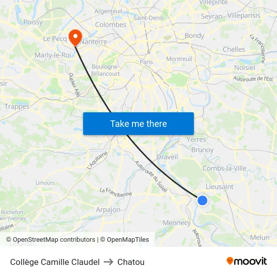 Collège Camille Claudel to Chatou map