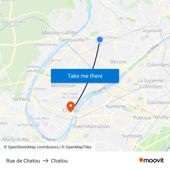 Rue de Chatou to Chatou map