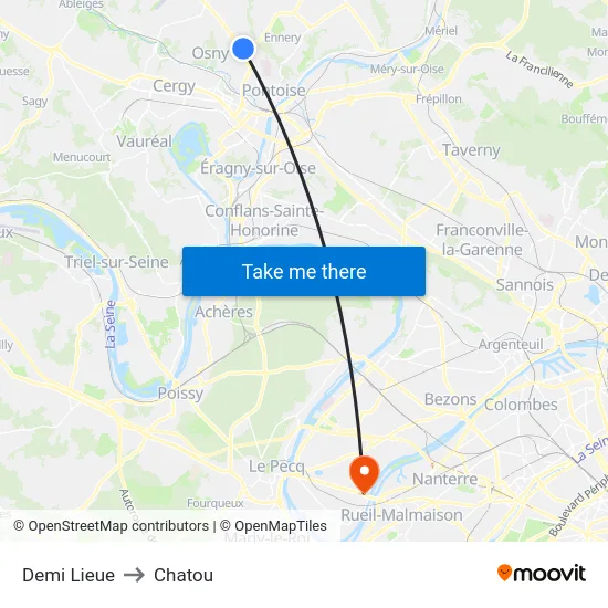 Demi Lieue to Chatou map