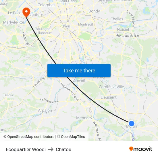 Ecoquartier Woodi to Chatou map