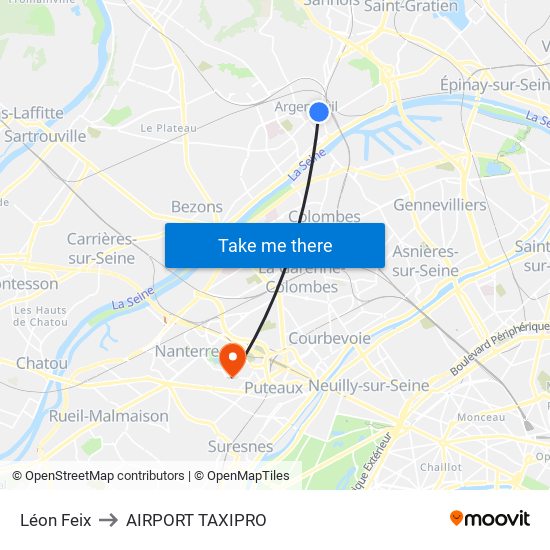 Léon Feix to AIRPORT TAXIPRO map