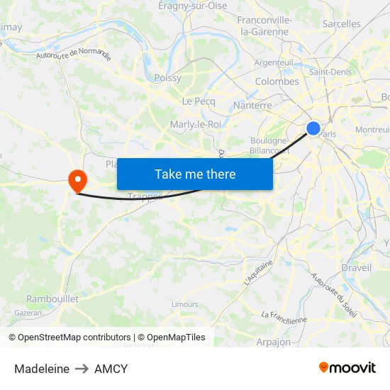 Madeleine to AMCY map