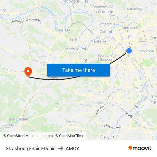 Strasbourg-Saint-Denis to AMCY map