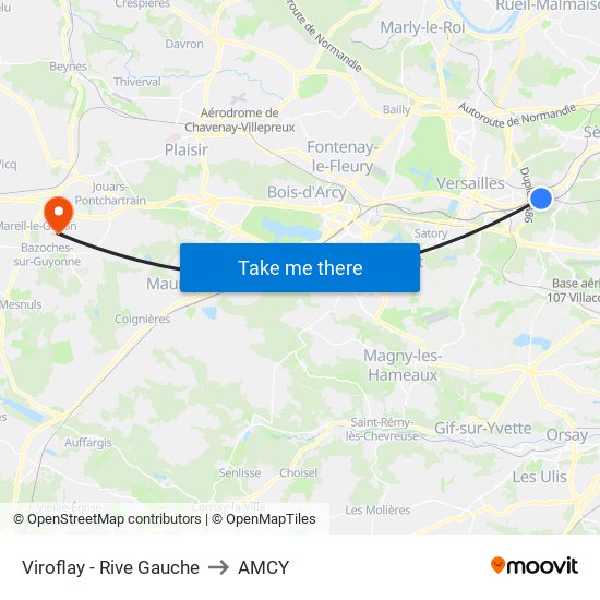 Viroflay - Rive Gauche to AMCY map