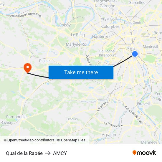 Quai de la Rapée to AMCY map