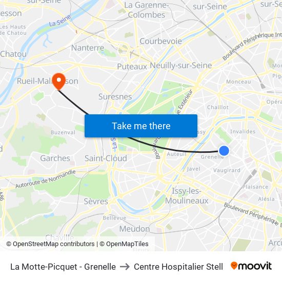 La Motte-Picquet - Grenelle to Centre Hospitalier Stell map