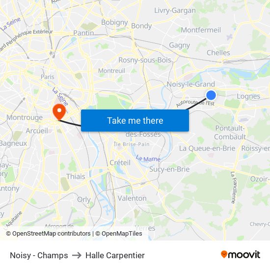 Noisy - Champs to Halle Carpentier map