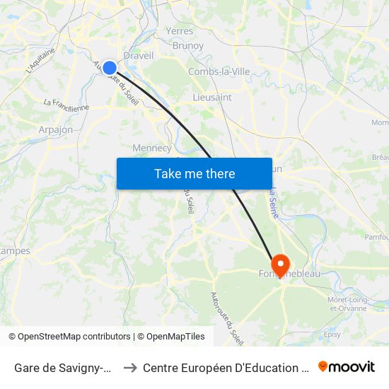 Gare de Savigny-Sur-Orge to Centre Européen D'Education Permanente map