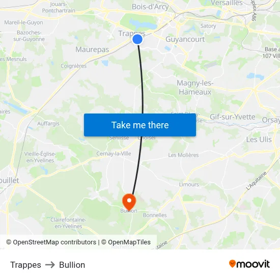 Trappes to Bullion map