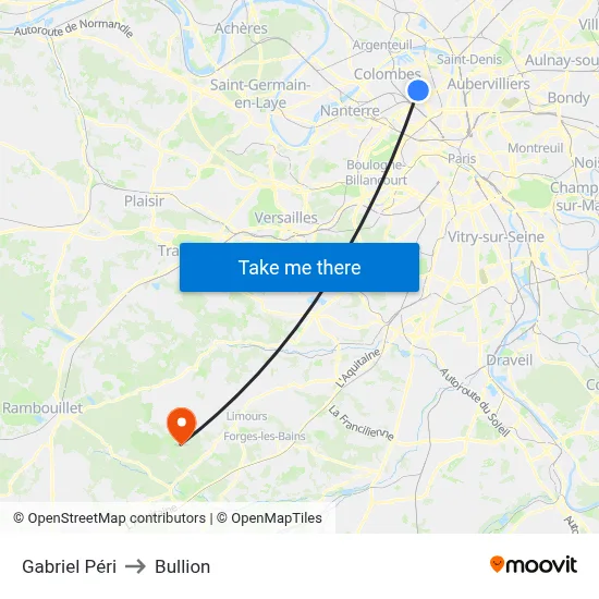 Gabriel Péri to Bullion map