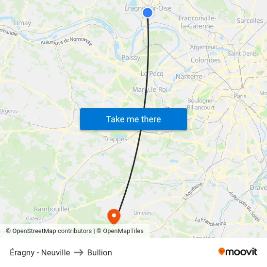 Éragny - Neuville to Bullion map
