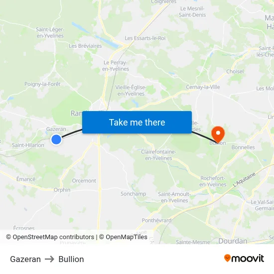 Gazeran to Bullion map