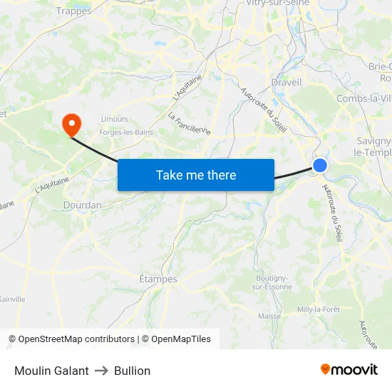 Moulin Galant to Bullion map
