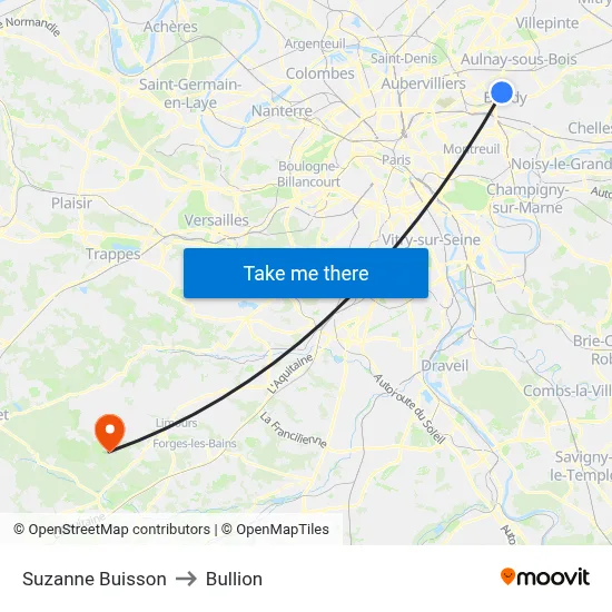 Suzanne Buisson to Bullion map