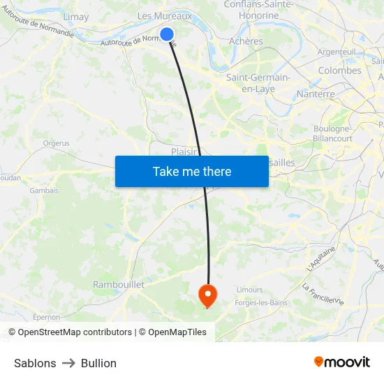 Sablons to Bullion map