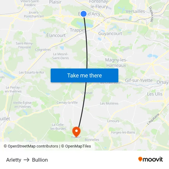Arletty to Bullion map