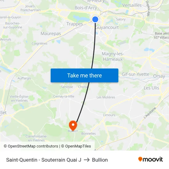 Saint-Quentin - Souterrain Quai J to Bullion map