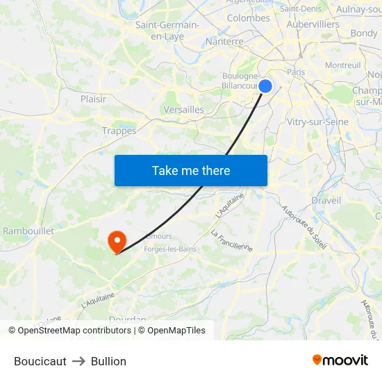 Boucicaut to Bullion map