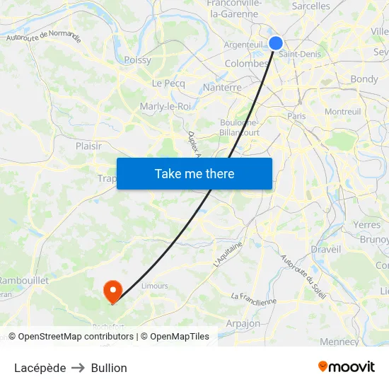 Lacépède to Bullion map