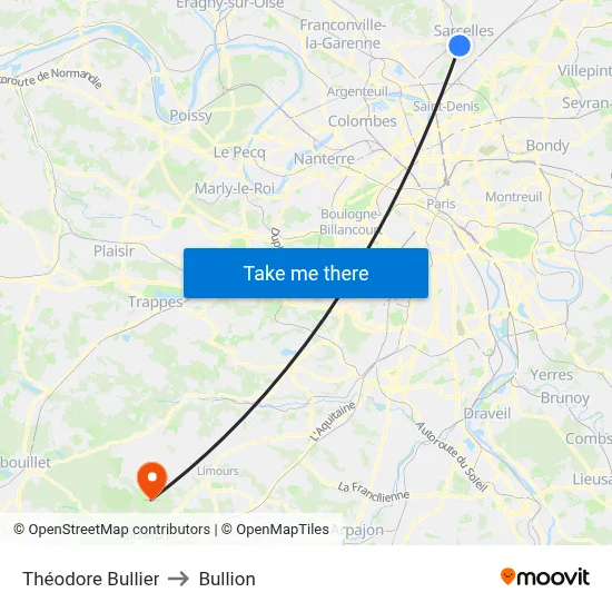 Théodore Bullier to Bullion map