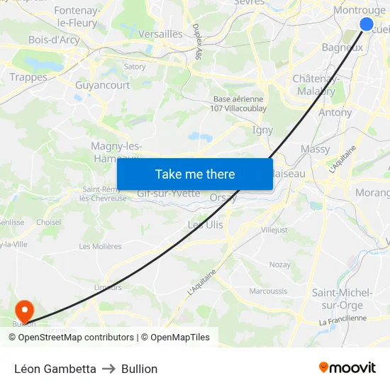 Léon Gambetta to Bullion map