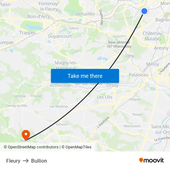 Fleury to Bullion map