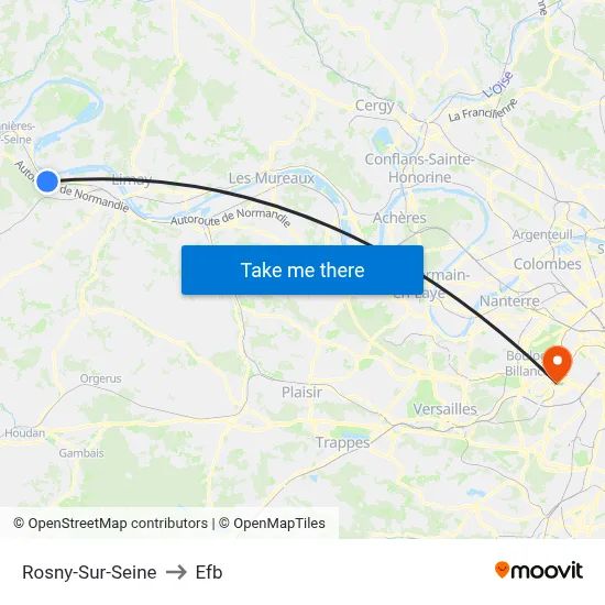 Rosny-Sur-Seine to Efb map
