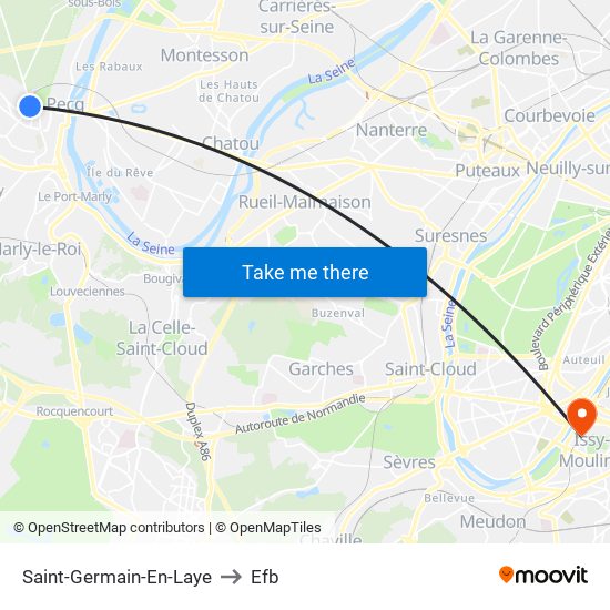 Saint-Germain-En-Laye to Efb map