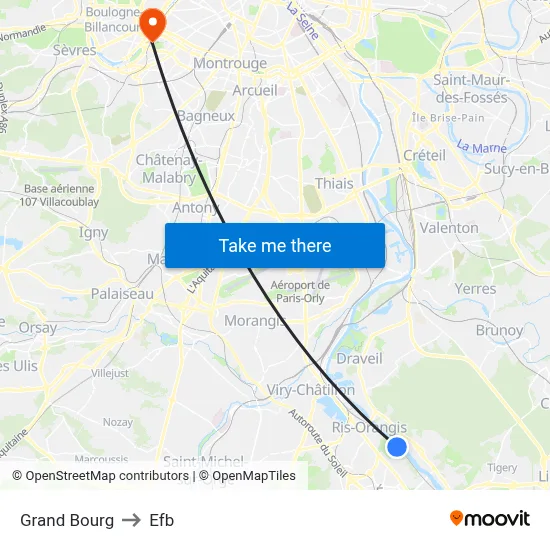 Grand Bourg to Efb map