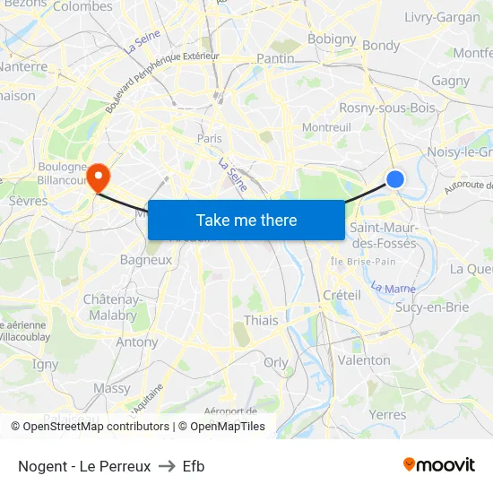 Nogent - Le Perreux to Efb map