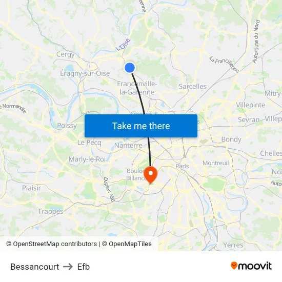 Bessancourt to Efb map