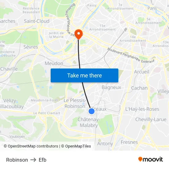 Robinson to Efb map